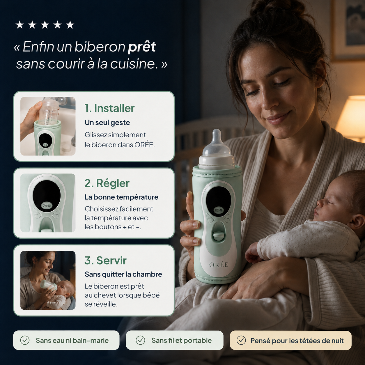Chauffe-biberon portable ORÉE