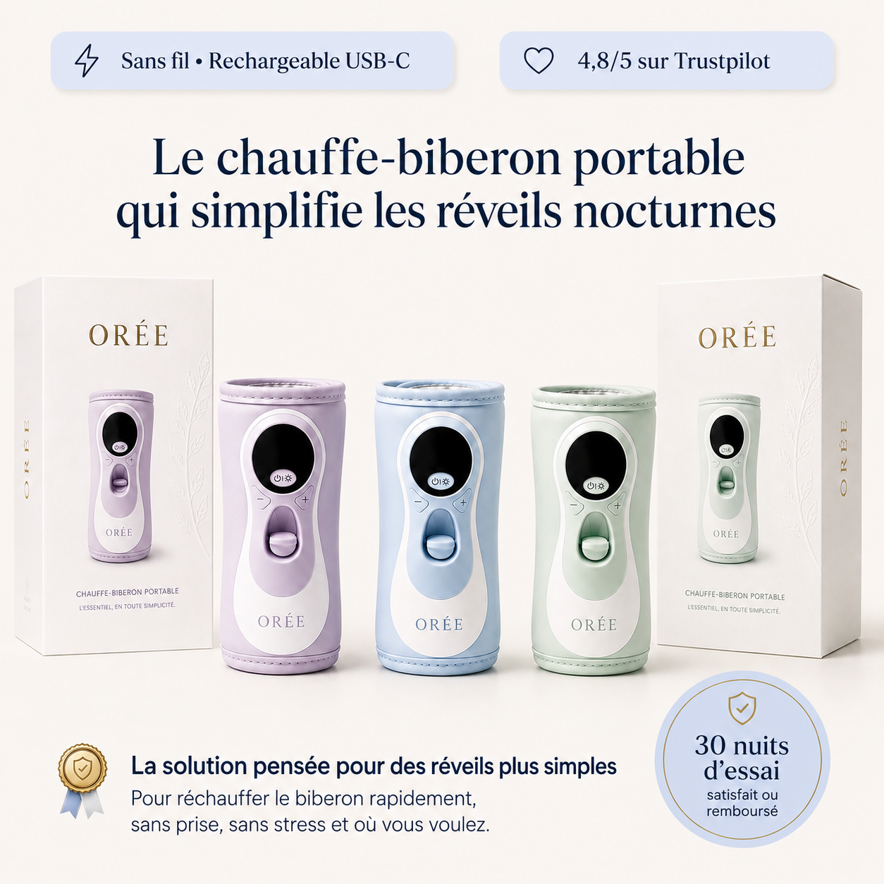 Chauffe-biberon portable ORÉE
